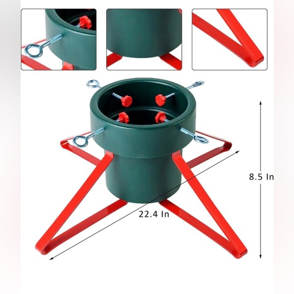 Metal Christmas Tree Stand, Adjustable Christmas Tree Stand for Real Tree, - Picture 1 of 4